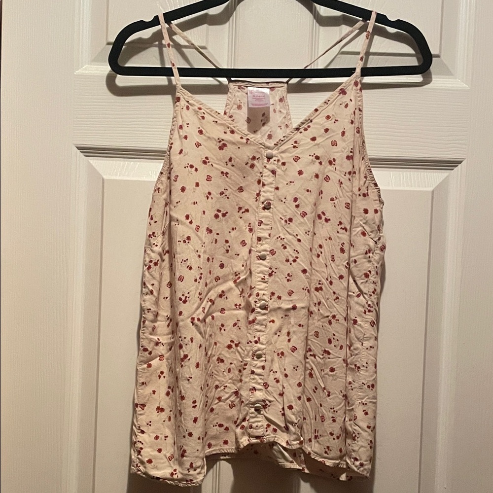 No Boundaries /Floral Button-Down Women’s Top, women’s size XLRG 15/17